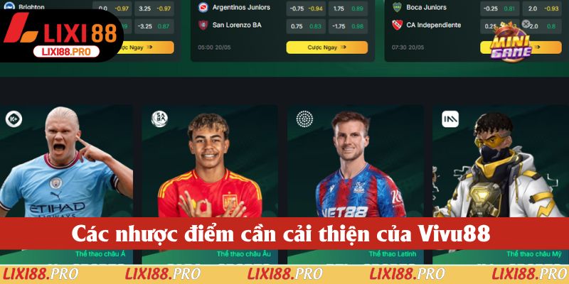 Các nhược điểm cần cải thiện của Vivu88 trong tương lai